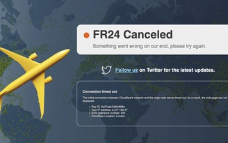 Website Flightradar24 theo dõi chuyến bay bị quá tải