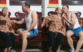 Tan chảy với con trai chăm mẹ 95 tuổi kỹ hơn 'chăm em bé'