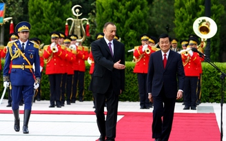 Chủ tịch nước Trương Tấn Sang hội đàm với Tổng thống Azerbaijan