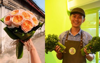 Những chàng trai Sài Gòn mê lá chuối: Gói rau củ, gói hoa bảo vệ môi trường