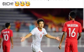 Đức Chinh ghi bàn, U22 Việt Nam thắng Singapore: Mạng xã hội, phố đi bộ tưng bừng