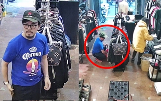 Người đàn ông nước ngoài nghi trộm túi xách trong shop ở phố cổ Hà Nội