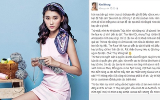 Kim Nhung bỏ thi 'The Face' vì giám khảo Hoàng Thùy 'chưa đủ trình độ'