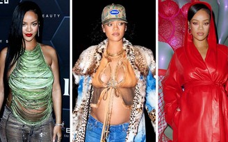 Phong cách thời trang bầu bì táo bạo của Rihanna