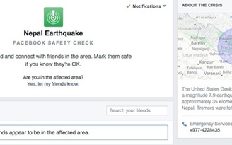 Dùng Facebook báo bình an trong thiên tai