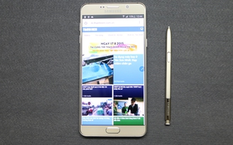 Cận cảnh Galaxy Note 5 màu vàng vừa được bán ra