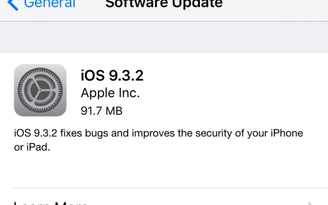 Apple ra mắt iOS 9.3.2 sửa nhiều lỗi trên iPhone