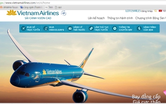 Vietnam Airlines thông báo giao dịch trên trang web hoạt động lại bình thường