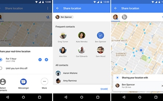 Google Maps bổ sung chức năng chia sẻ vị trí