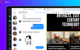 Opera ra mắt trình duyệt mới tích hợp WhatsApp và Messenger