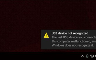 Cách chẩn đoán lỗi USB Device Not Recognized trong Windows