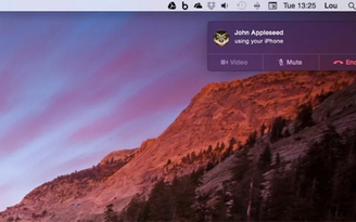 Gọi điện thoại trên iPhone bằng MacBook