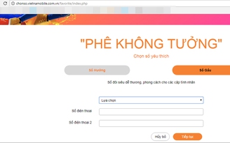 Vietnamobile triển khai dịch vụ chọn số yêu thích trực tuyến