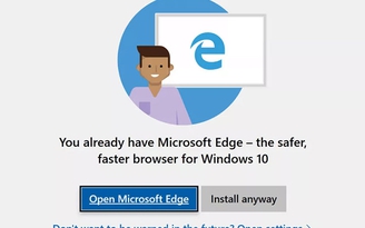 Windows 10 loại bỏ cảnh báo cài đặt trình duyệt bên thứ ba