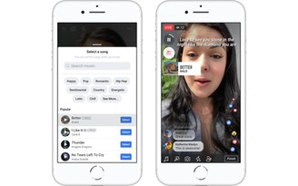 Facebook cho phép thêm bài hát và ảnh vào video