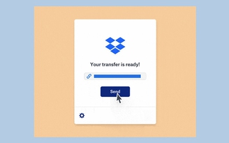 Dropbox Transfer cho phép gửi tập tin lên đến 100 GB