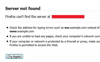 Sửa lỗi Server not found cho trình duyệt Firefox