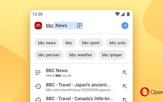 Opera 57 trên Android mang Speed Dial đến thanh URL