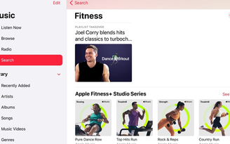 Apple Music quảng bá danh sách phát nổi bật của Apple Fitness+