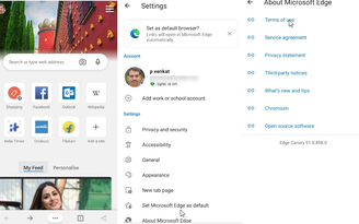 Microsoft Edge Canary bất ngờ được cập nhật trên Google Play Store