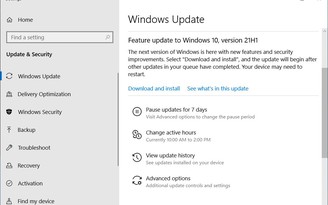 Microsoft bắt đầu tự động cập nhật Windows 10 2004 sang Windows 10 21H1