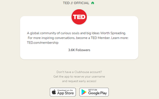 Clubhouse và TED hợp tác ra mắt TED Talks