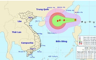 Bão Aere sẽ gây nguy hiểm từ Quảng Ninh đến Khánh Hòa