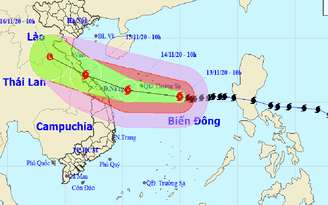 Bão số 13 giật cấp 15 tiến về Hoàng Sa, gần tâm bão sóng cao 10 m