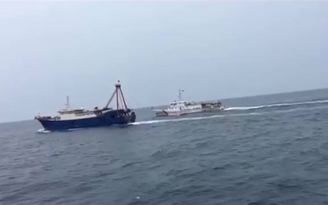 Xâm phạm vùng biển Việt Nam, tàu cá Trung Quốc bị tàu kiểm ngư đẩy đuổi