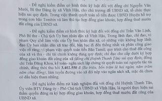 Kỷ luật Bí thư, Chủ tịch UBND xã thanh toán khống tiền chống bão