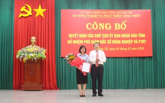 Quảng Trị có nữ Phó giám đốc Sở Nông nghiệp - Phát triển Nông thôn ở tuổi 36