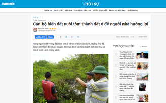 'Vi phạm luật đất đai', Phó chủ tịch UBND H.Gio Linh tiếp tục bị kỷ luật