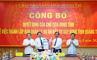 Sau hợp nhất, Ban quản lý dự án đầu tư xây dựng tỉnh Quảng Trị có giám đốc