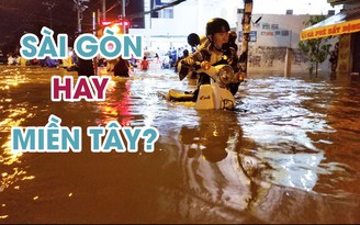 Đêm chật vật khi nhiều tuyến đường TP.HCM giống miền Tây "mùa nước nổi" Đêm chật vật khi nhiều tuyến đường TP.HCM giống miền Tây "mùa nước nổi"