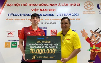 2 VĐV nam, nữ Việt Nam xuất sắc nhất SEA Games nhận thưởng của báo Thanh Niên