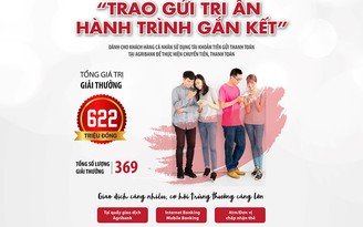 Khuyến mãi mừng sinh nhật 34 năm Agribank ‘Trao gửi tri ân – Hành trình gắn kết’