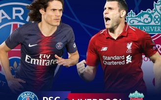 PSG và Liverpool quyết đấu sống còn ở Champions League