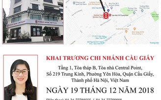 Ngân hàng TNHH MTV Public Việt Nam khai trương Chi nhánh Cầu Giấy