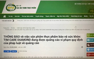 Thực phẩm BVSK quảng cáo như thuốc chữa bệnh là lừa dối người tiêu dùng