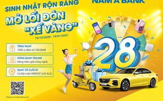 Rước ‘xế vàng’ cùng ngàn ưu đãi mừng sinh nhật Nam A Bank