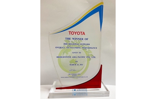 Bridgestone nhận giải thưởng danh giá từ Toyota