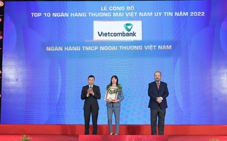 Vietcombank lần thứ 7 đứng đầu bảng xếp hạng Top 10 Ngân hàng thương mại uy tín