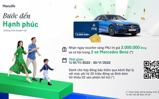 Manulife Việt Nam tiếp tục tri ân khách hàng với chương trình ‘Bước đến Hạnh phúc’
