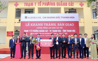 Agribank Bắc Thanh Hóa tài trợ 3 tỉ đồng xây dựng Trạm y tế phường Quảng Cát