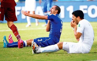 Suarez dễ thở khi Chiellini vắng mặt ở chung kết Champions League