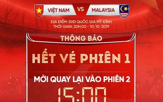 VFF cảnh báo CĐV trả vé trận Việt Nam – Indonesia sẽ rất khó mua lại