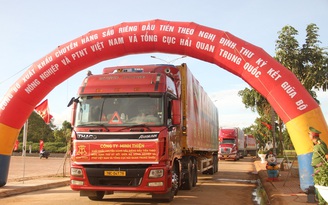 Hơn 200 tấn sầu riêng đầu tiên ở Đắk Lắk lên đường xuất sang Trung Quốc
