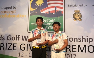 Golfer nhí Đặng Quang Anh đăng quang tại giải U.12 thế giới