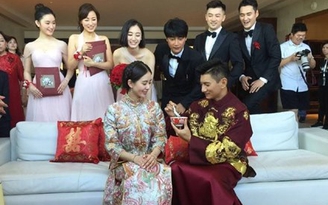 Ngô Kỳ Long mặc 'long bào' đỏ đón cô dâu Lưu Thi Thi