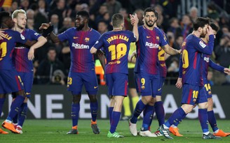 Suarez lập hattrick, Barcelona lập kỉ lục bất bại